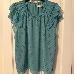 LOFT Aqua Sleeveless Top